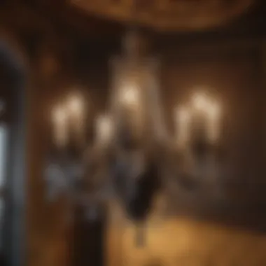 Enchanting Chandelier Glow Elegant Illuminated Chandelier in Playhouse