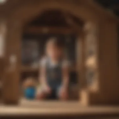 Child exploring the educational benefits of a cardboard playhouse kit