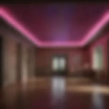 Colorful LED Strip Installation in Playhouse Ceiling