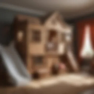 Ingenious Playhouse Bed with Slide Feature Innovative Playhouse Bed with Stairs and Slide Integration