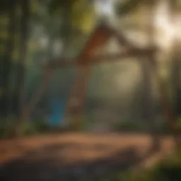 Innovative Swing Set Design in Forest Setting