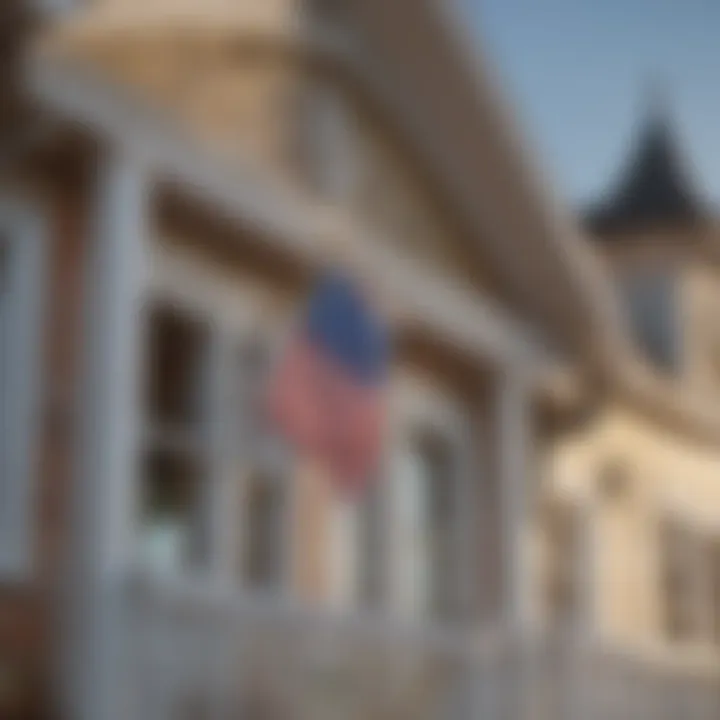 Close-up of the intricate design of the Cape Cottage Playhouse Flag