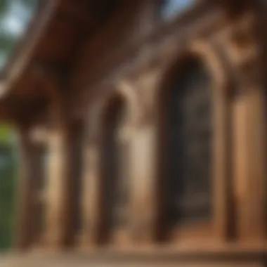 Close-up of intricate detailing on the Forestview 2 Wooden Playhouse