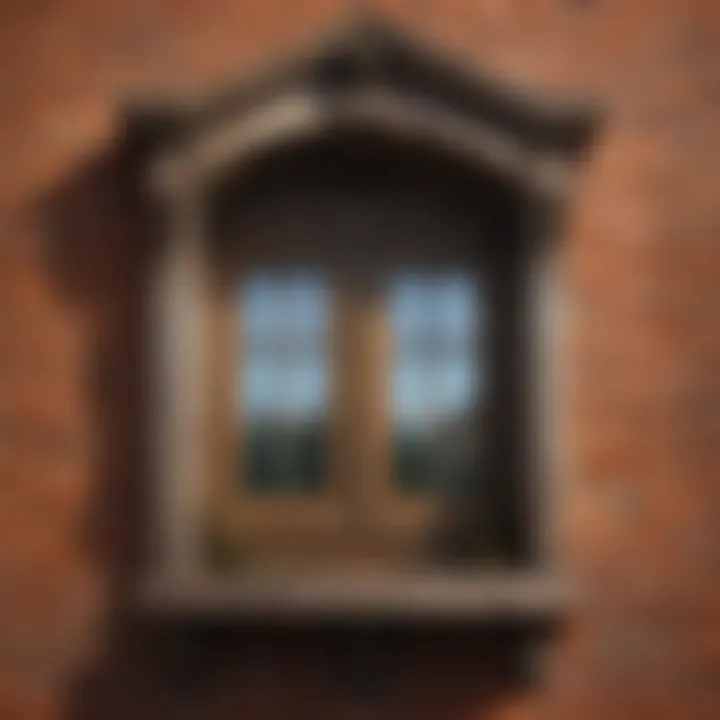 Intricate details of a small window in a playhouse