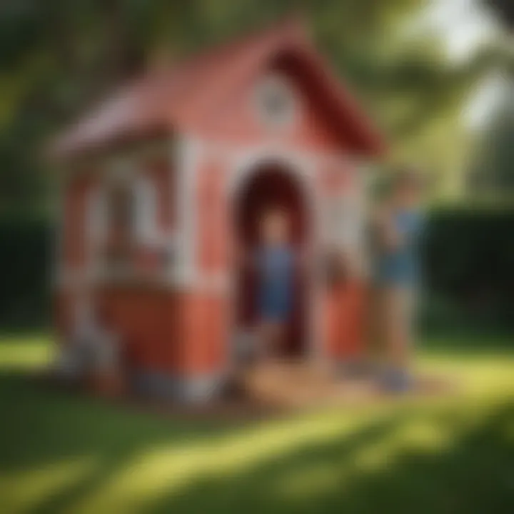 Kids Playing in the 4-in-1 Playhouse