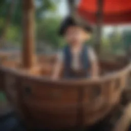 Pirate Ship Playhouse on Deck