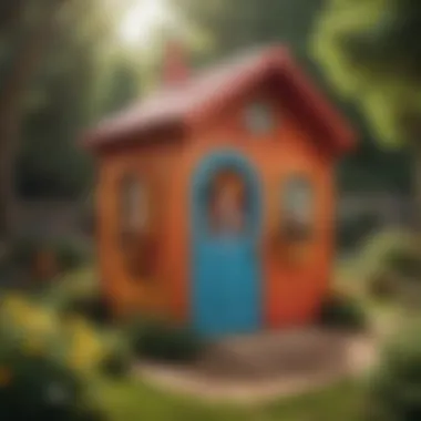 Vibrant Design of Little Tikes Playhouse Colorful and engaging design of Little Tikes plastic outdoor playhouse