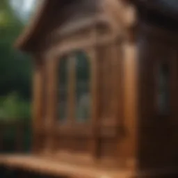 Luxury Outdoor Playhouse featuring intricate wooden detailing