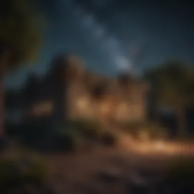 Magical Fort Hideout under Starlit Night Sky Magical Fort Hideout under Starlit Night Sky