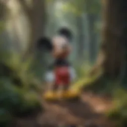Mickey Mouse in magical forest
