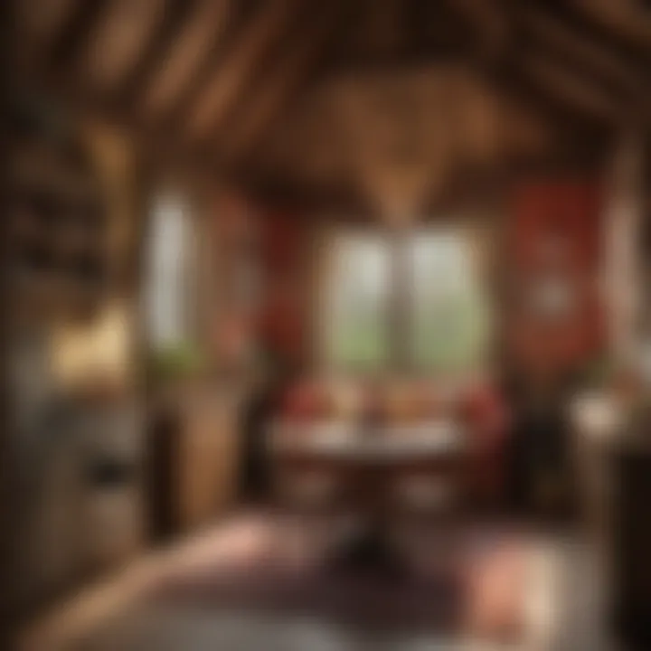 Imaginative interior decor of a cottage playhouse