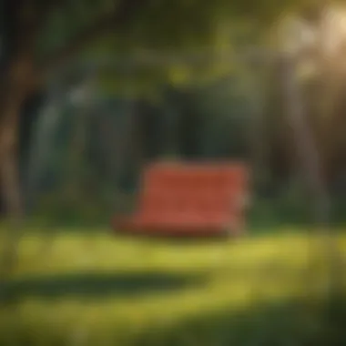 Colorful swing kit accessories spread out on a vibrant grass field