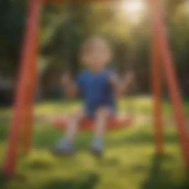 Colorful and vibrant swingset accessories for kids' outdoor play