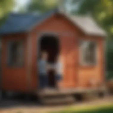 Parent and Child Bonding Over Playhouse Assembly