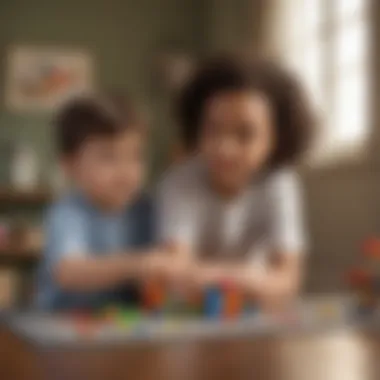 Empowering Future Innovators Parent witnessing child's learning through Duplo play