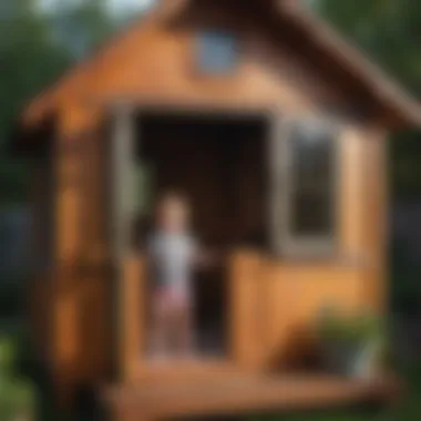 Encouraging Creativity Through Playhouses Parent observing child's imaginative play in playhouse