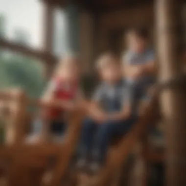 Parent overseeing children on Clubhouse Climber