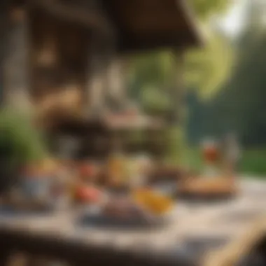 Magical Outdoor Picnic Scene Magical Outdoor Picnic Scene