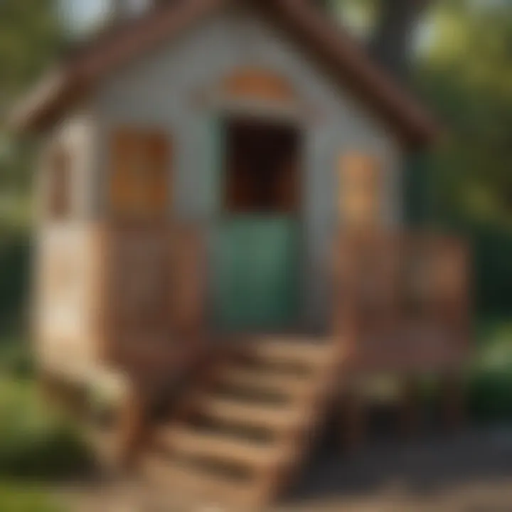 Close-up of the sturdy and safe Step Two Playhouse structure