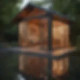 Reflective Glass Flooring in Modern Outdoor Playhouse