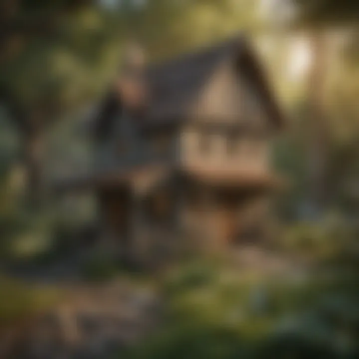 Rustic Outdoor Dollhouse made with eco-friendly materials