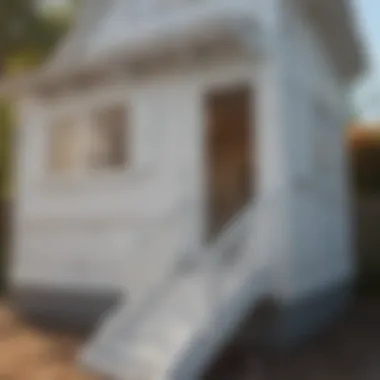 White Playhouse Safety Features Safety Features of White Playhouse with Slide