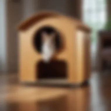 Sleek and Modern Cat Scratching Playhouse