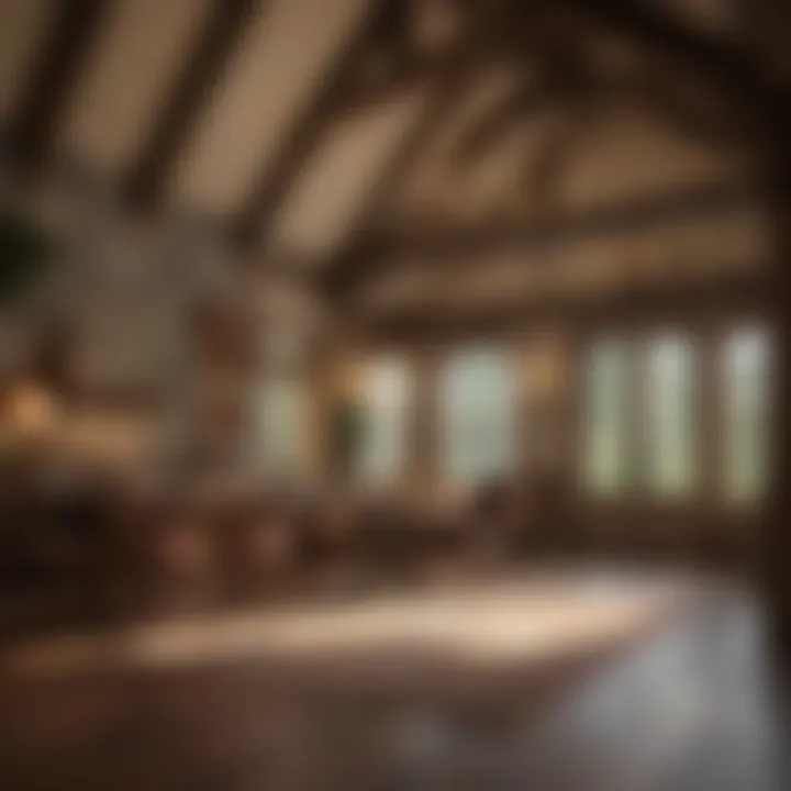 Spacious Interior View of Cedar Summit Greystone Cottage Playhouse
