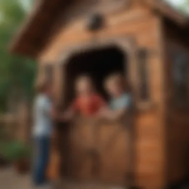 Boundless Joy of Play Children playing joyfully inside the playhouse
