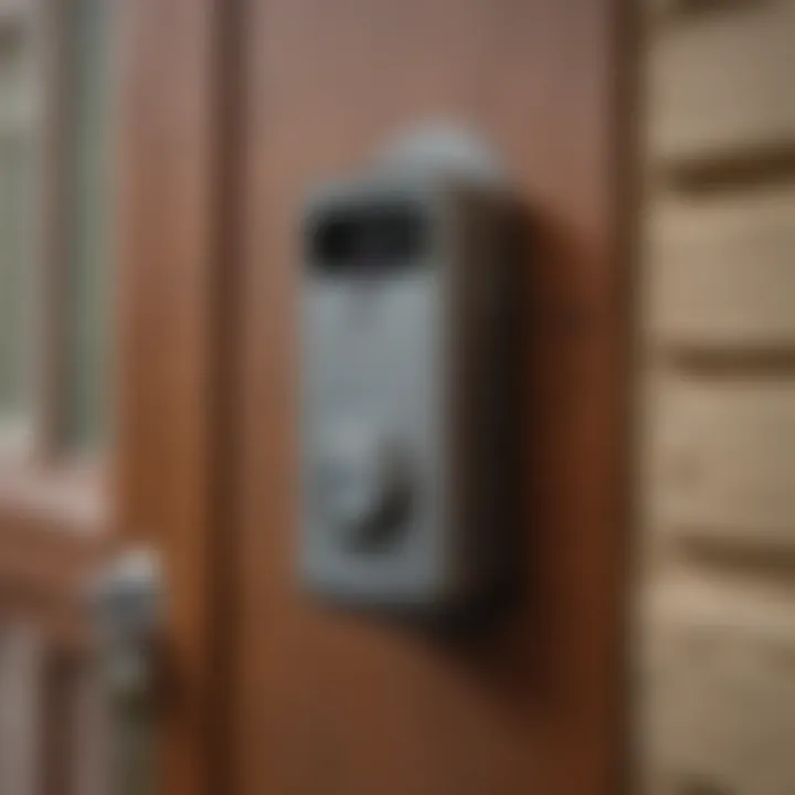 A playhouse doorbell being tested for functionality