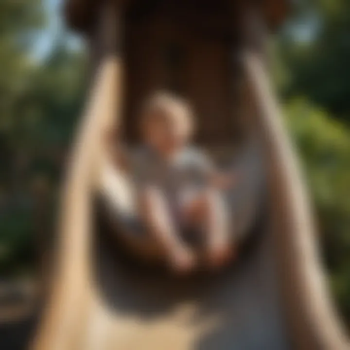 Child sliding down a twisty slide in a playhouse kit