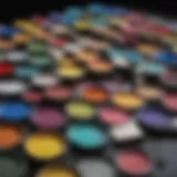 Colorful paint palette