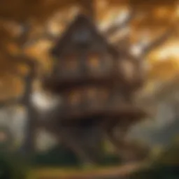 Enchanted Treehouse with Spiral Slide