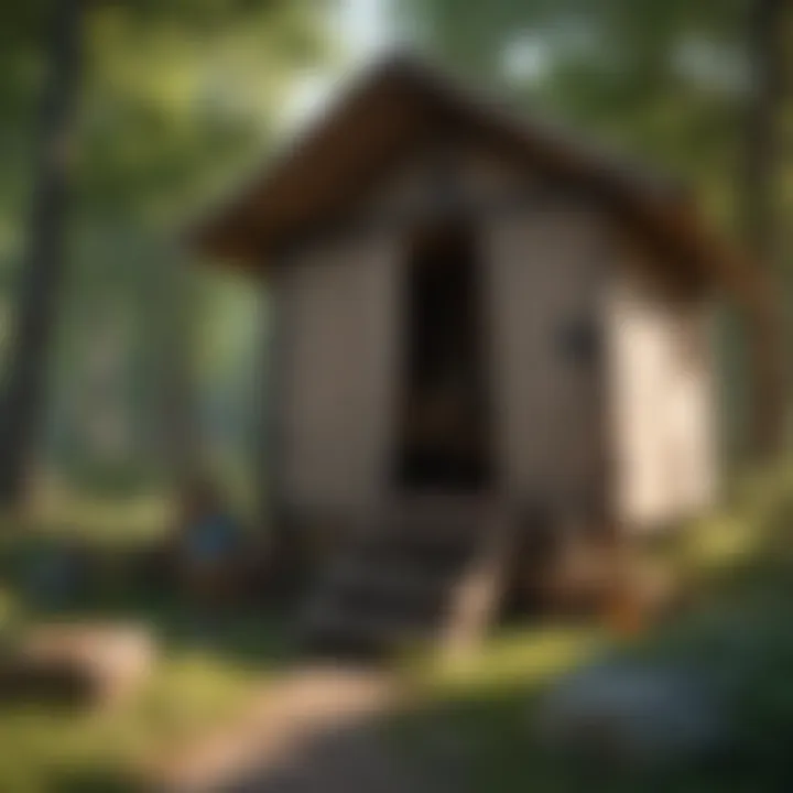 Various types of outdoor fort kits displayed