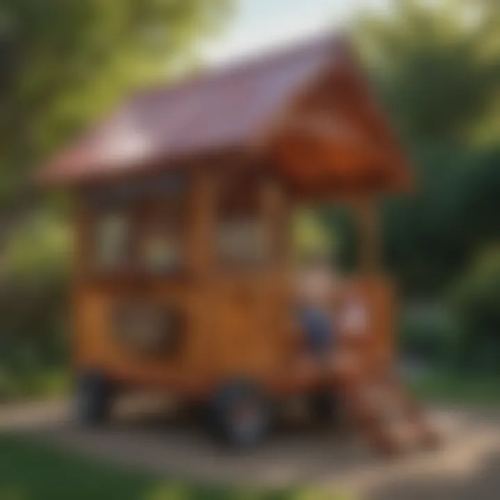 Illustration showcasing the versatility and portability of a folding playhouse