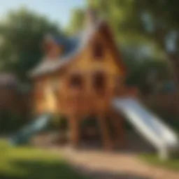 Vibrant Playhouse with Slide