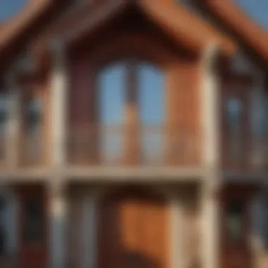 Close-up of intricate details on a vinyl playhouse facade