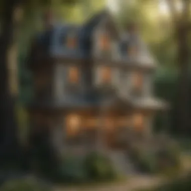 Magical Outdoor Dollhouse with Delicate Details Whimsical Outdoor Dollhouse with intricate details