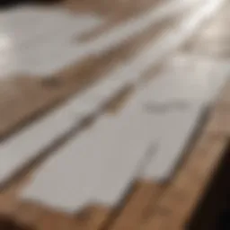 White paint swatches on outdoor wood