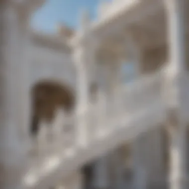 Close-up of intricate design details on a white outdoor playset