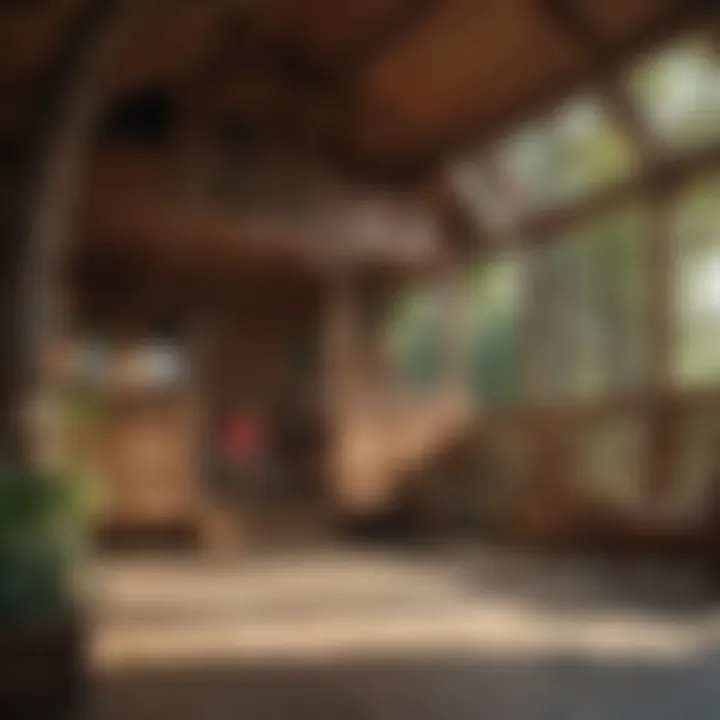 Kids enjoying creative play inside a wooden clubhouse