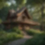 Enchanted Forest Retreat Enchanted Wooden Clubhouse nestled in a lush forest