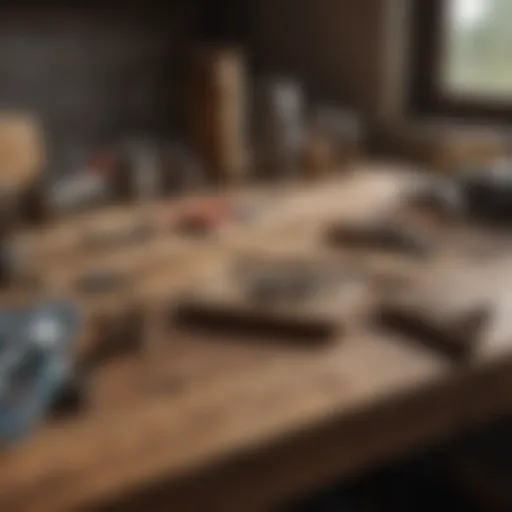 Wooden planks and tools