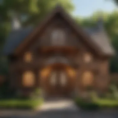 Enchanting Facade of the Fairmeadow Playhouse Wooden Playhouse Exterior