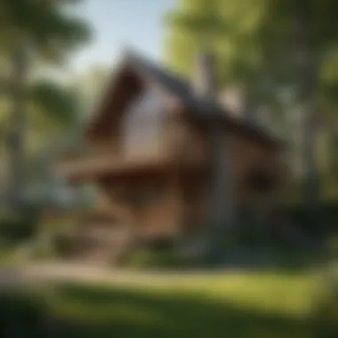 Enchanting Eco-Friendly Woodplay House Eco-Friendly Woodplay House Surrounded by Nature